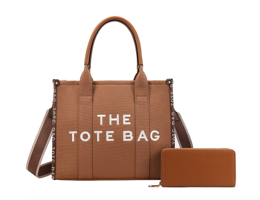 Large Tote Bag W/ Matching Wallet