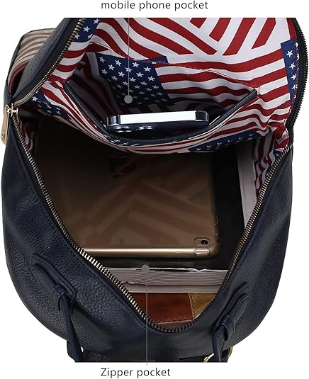 American Flag Backpack Vegan Leather