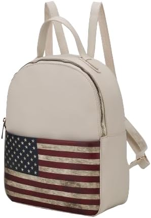 American Flag Backpack Vegan Leather