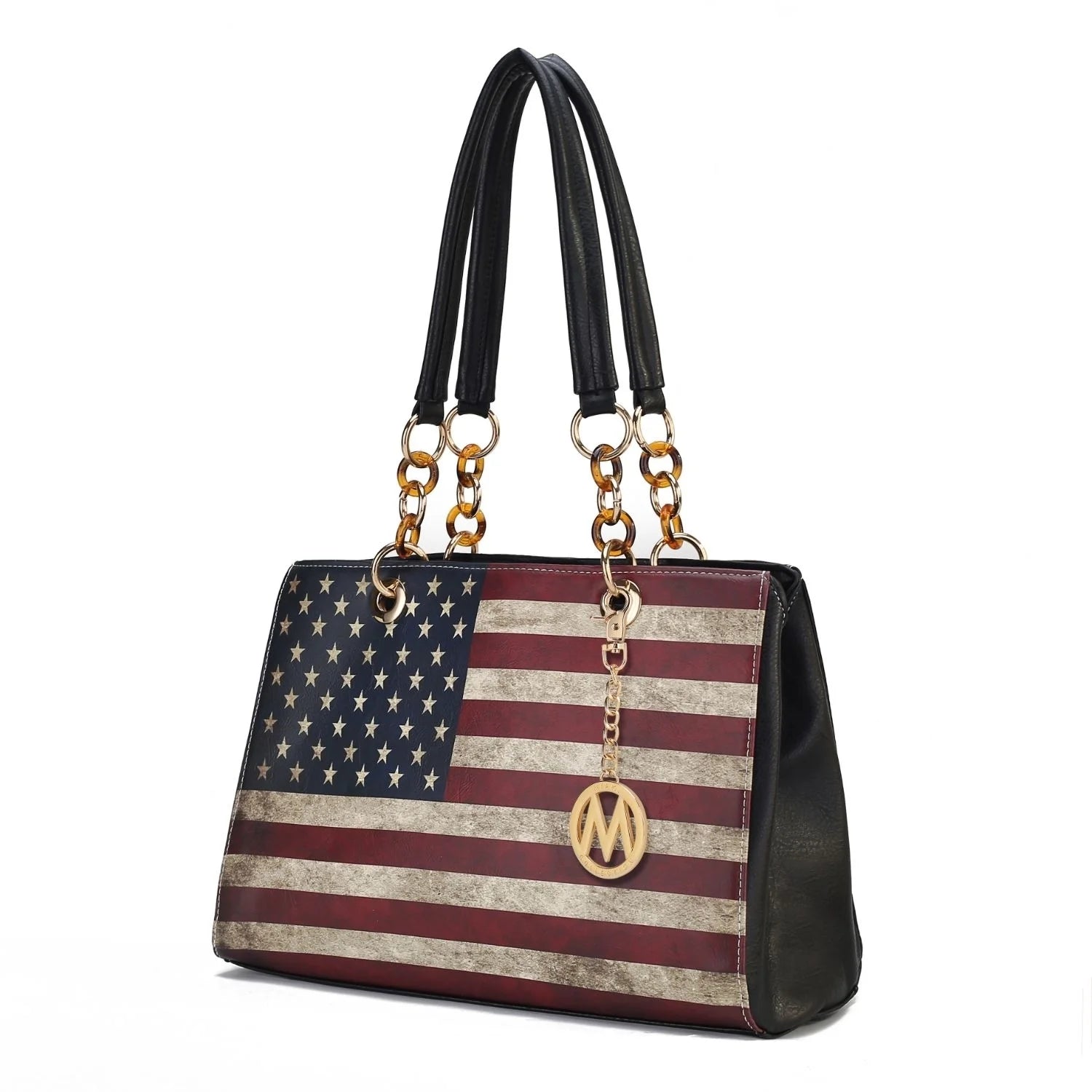USA Flag Shoulder Bag Vegan Leather