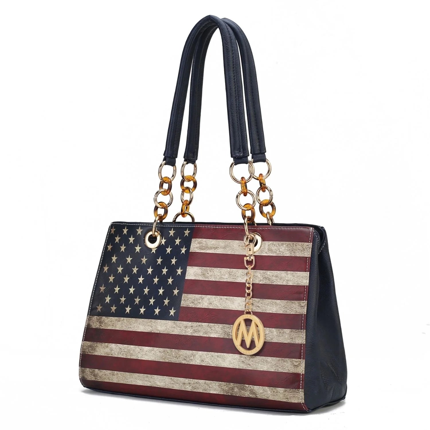USA Flag Shoulder Bag Vegan Leather