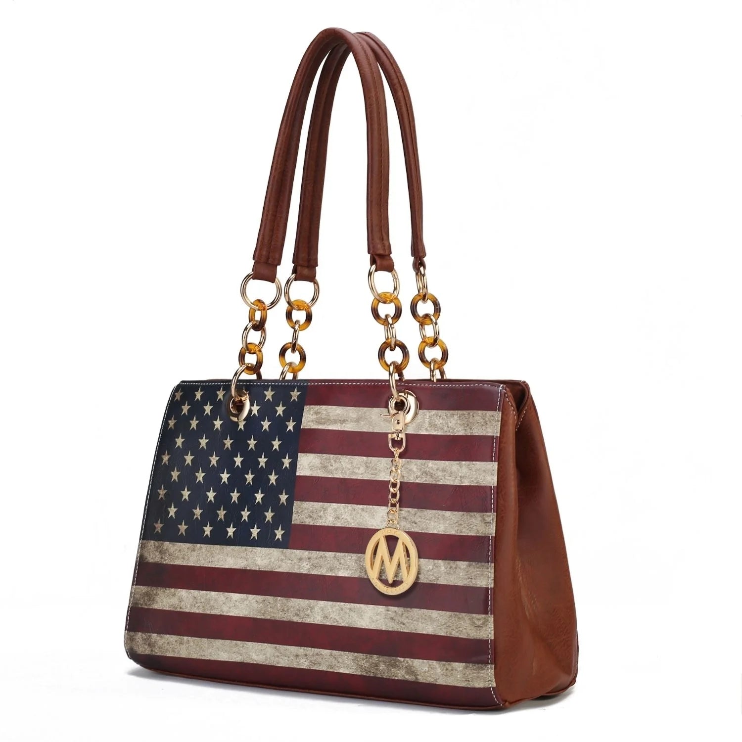 USA Flag Shoulder Bag Vegan Leather