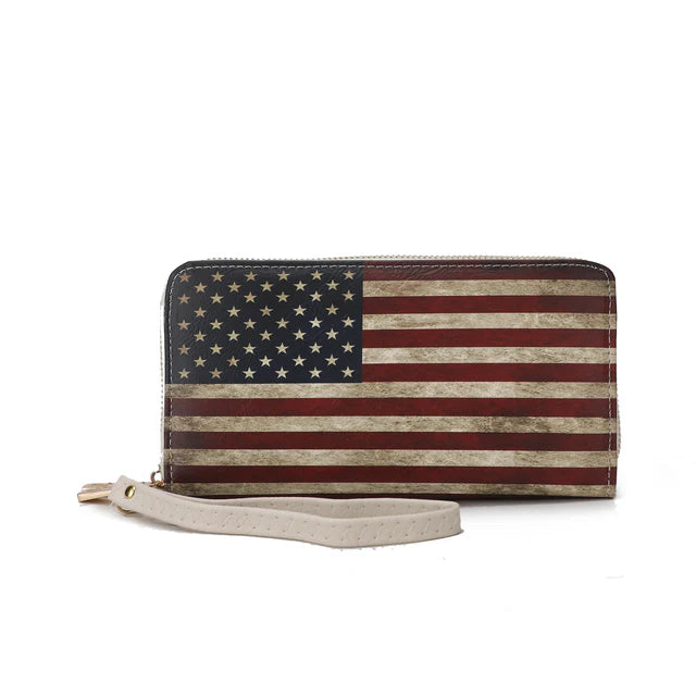 American Flag Vegan Leather Wallet
