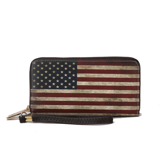 American Flag Vegan Leather Wallet