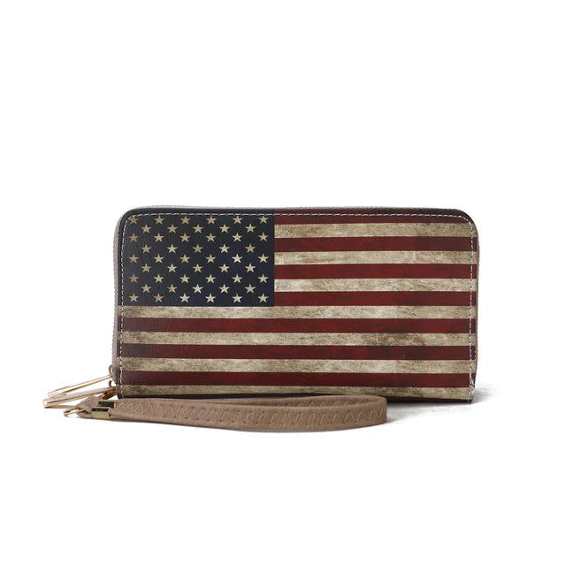 American Flag Vegan Leather Wallet