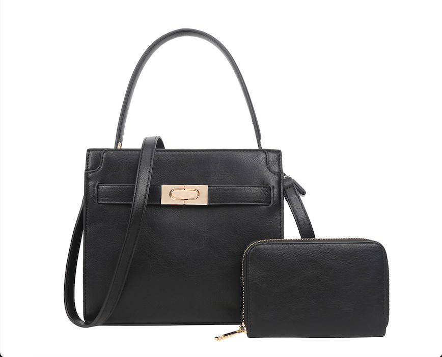 Designer Style Handbag W/ Matching Wallet