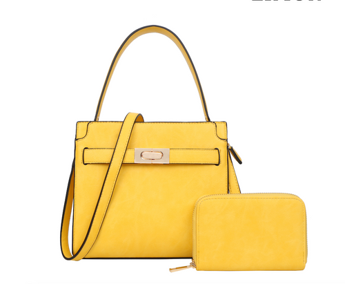 Designer Style Handbag W/ Matching Wallet